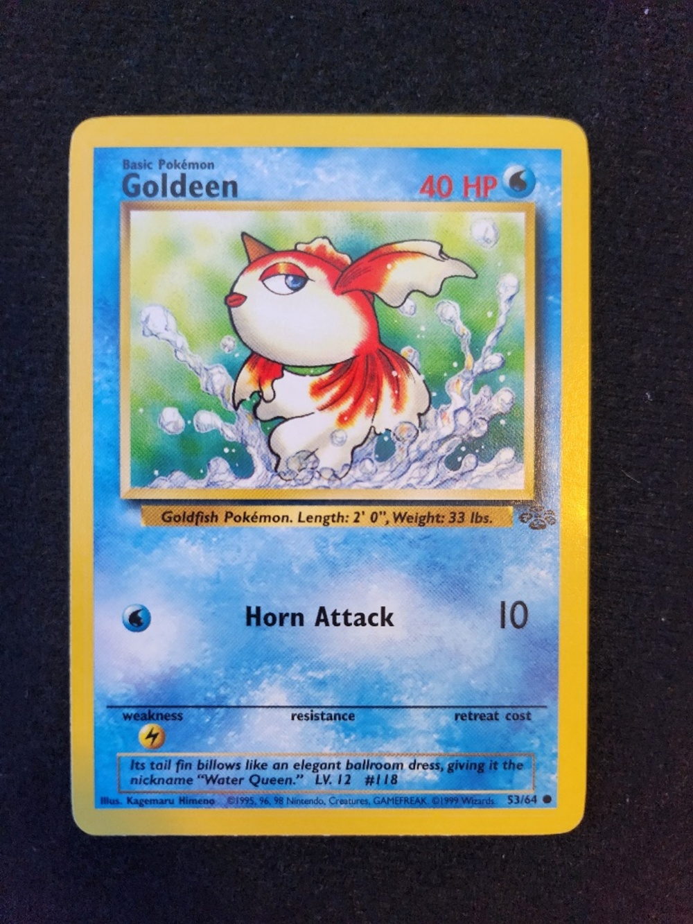 Goldeen (53/64) - Original Pokémon Trading Card Game - Jungle (1999)